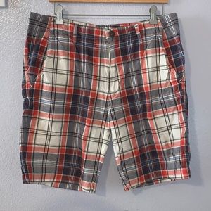 Carbon colorful plaid cotton summer shorts 32
